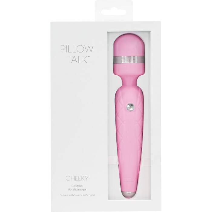 Розкішний вібромасажер PILLOW TALK - Cheeky Pink з кристалом Swarovsky, плавне підвищення потужності