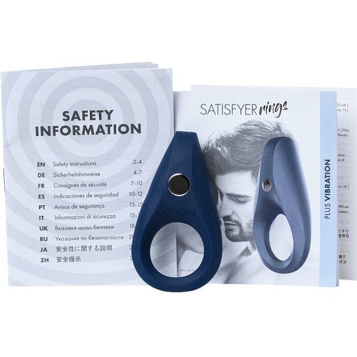Ерекційне віброкільце Satisfyer Rocket Ring з подовженим стимулятором клітора, перезаряджуване