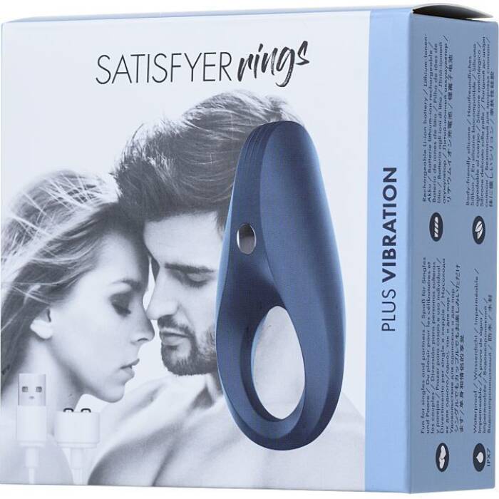 Ерекційне віброкільце Satisfyer Rocket Ring з подовженим стимулятором клітора, перезаряджуване