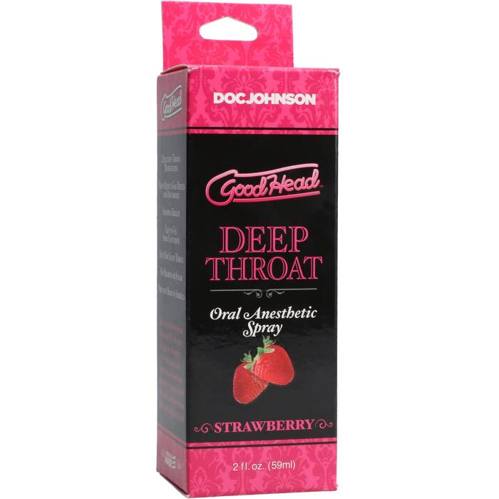 Спрей для мінету Doc Johnson GoodHead DeepThroat Spray - Sweet Strawberry 59 мл для глибокого мінету