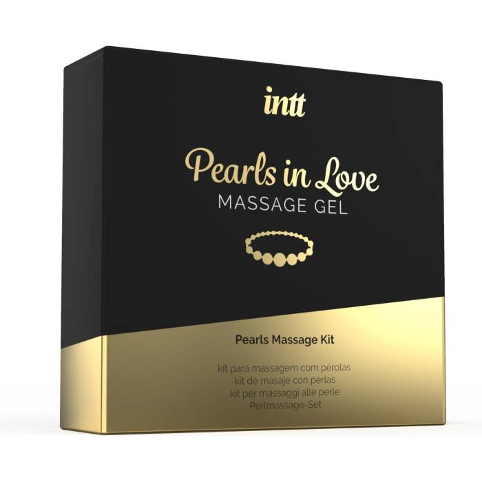 Набір для перлинного масажу Intt Pearls in Love: намисто та силіконовий масажний гель