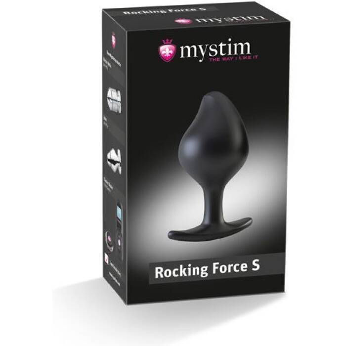 Силіконова анальна пробка Mystim Rocking Force S для електростимулятора, діаметр 3,7 см