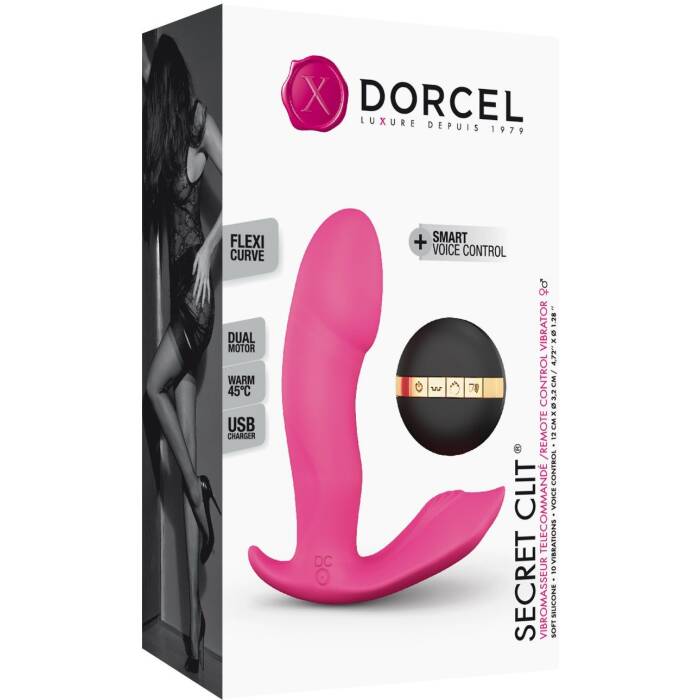 Вібратор Dorcel Secret Clit з підігрівом і пультом ДК, можна під одяг, голосове керування