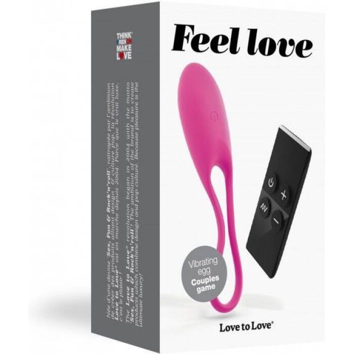 Виброяйце Love To Love Feel Love Pink з пультом ДК та регулюванням інтенсивності