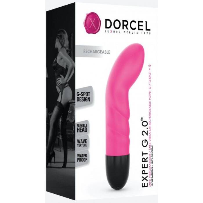 Вібратор Dorcel Expert G 2.0 Magenta для точки G, що перезаряджається