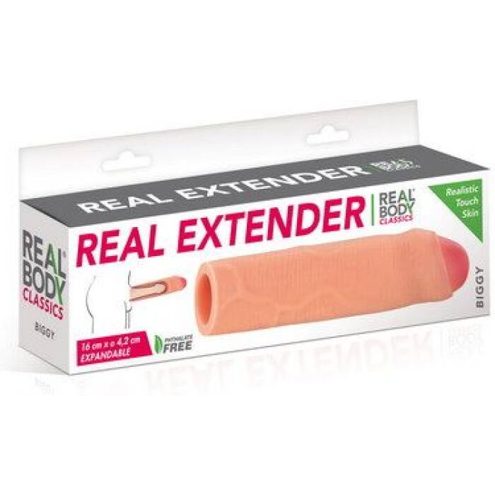 Насадка на член Real Body — Real Extender BIGGY із закритою головкою