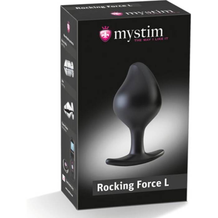 Силіконова анальна пробка Mystim Rocking Force L для електростимулятора, діаметр 4,7 см