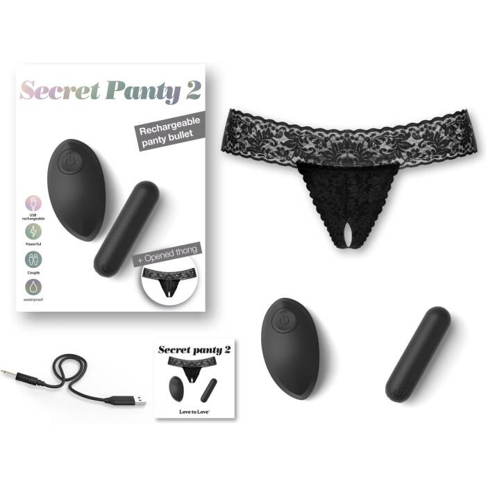 Вібратор Love To Love SECRET PANTY 2, в комплекті трусики, віброкуля, пульт ДК, 10 режимів роботи