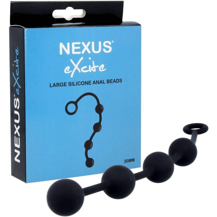 Анальні кульки Nexus Excite Large Anal Beads, силікон, макс. діаметр 3 см