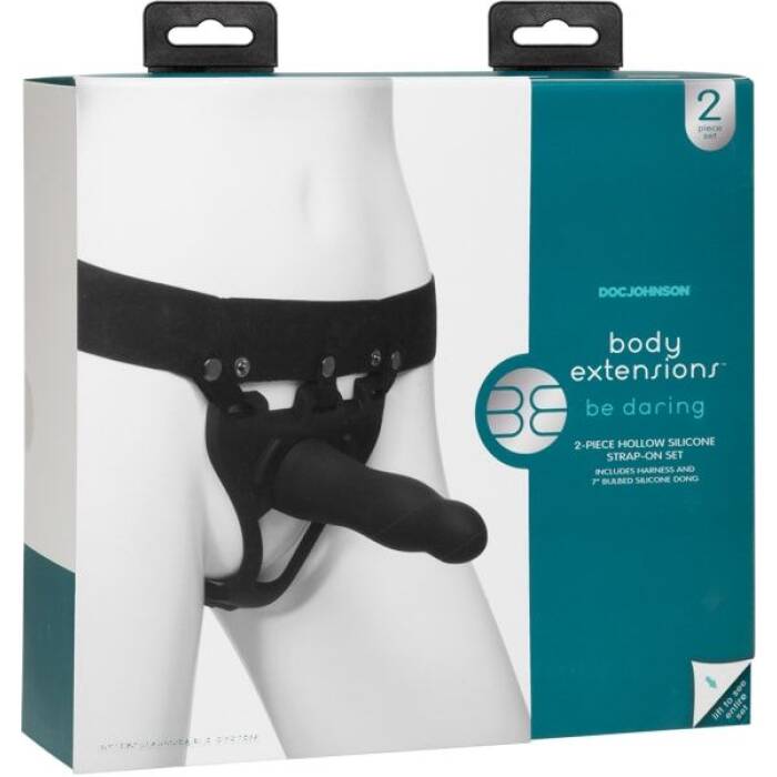 Страпон унісекс Doc Johnson Body Extensions - BE Daring, порожня насадка