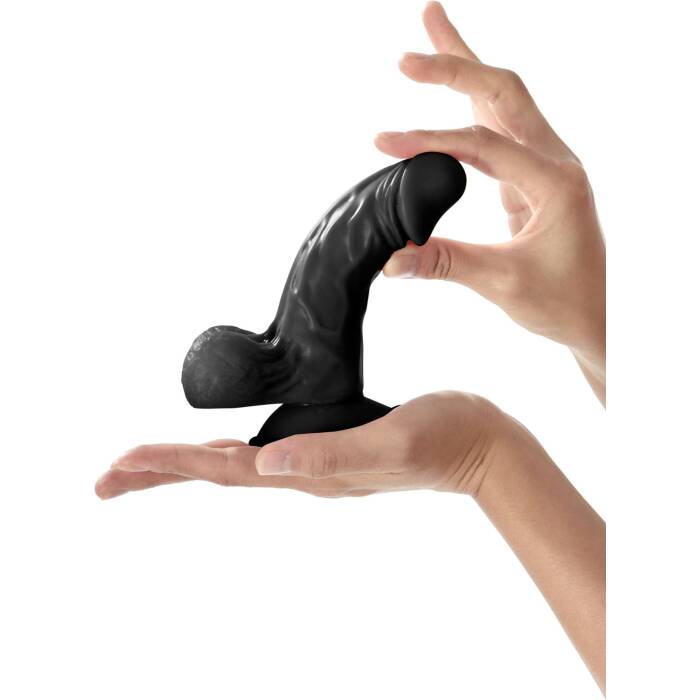 Фалоімітатор із присоскою Real Body — Real Mike Black, TPE, діаметр 3,8 см