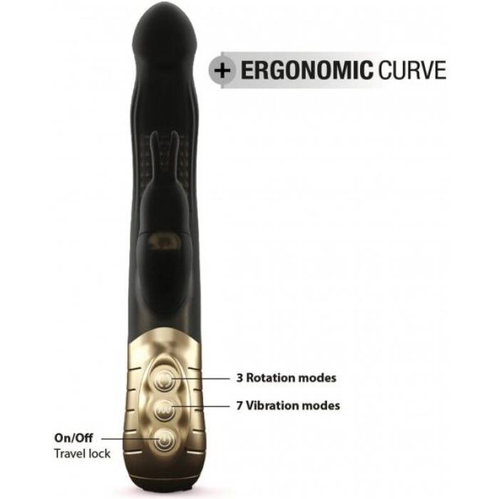 Вібратор-кролик Dorcel Baby Rabbit Gold 2.0 з перлинним масажем і головкою, що обертається