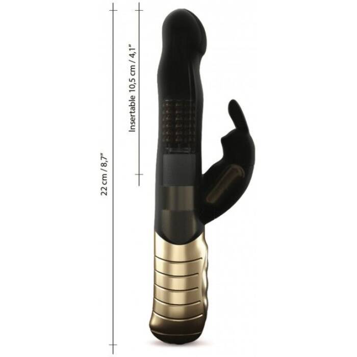 Вібратор-кролик Dorcel Baby Rabbit Gold 2.0 з перлинним масажем і головкою, що обертається