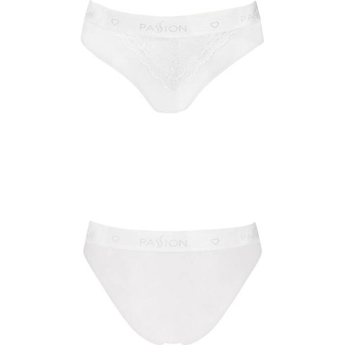 Трусики з широкою гумкою і мереживом Passion PS001 PANTIES L, white