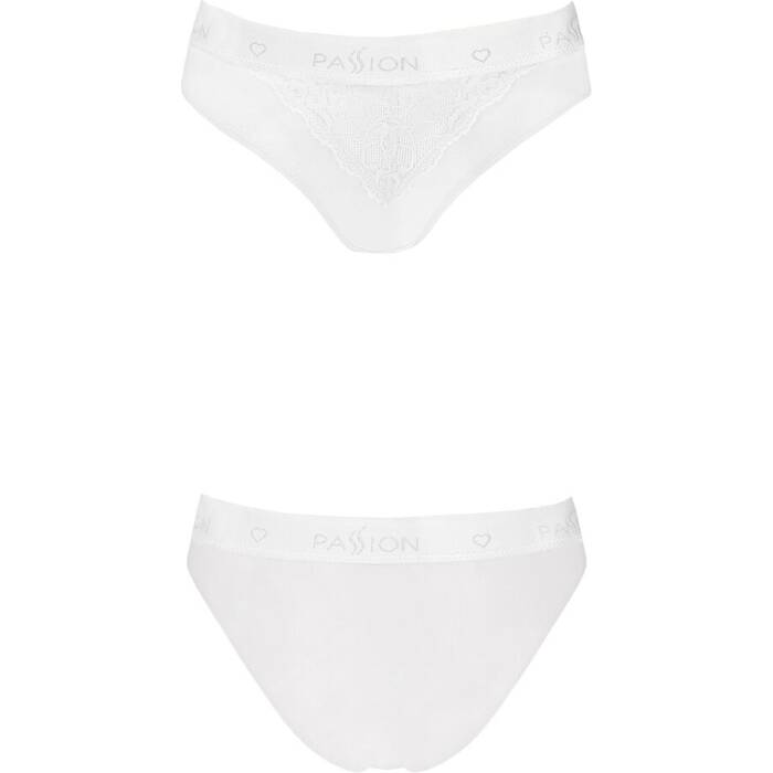 Трусики з широкою гумкою і мереживом Passion PS001 PANTIES M, white