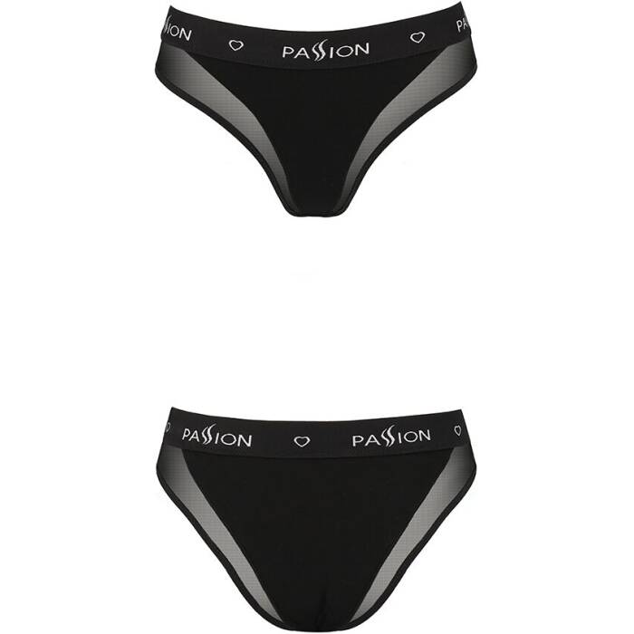 Трусики з прозорою вставкою Passion PS002 PANTIES M, black