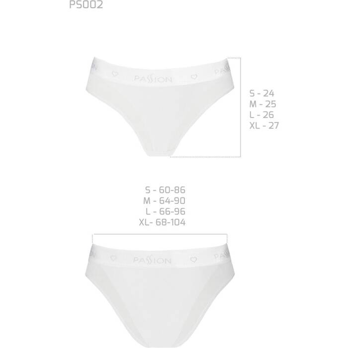 Трусики з прозорою вставкою Passion PS002 PANTIES L, white