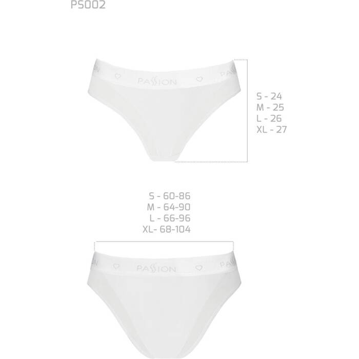 Трусики з прозорою вставкою Passion PS002 PANTIES S, white