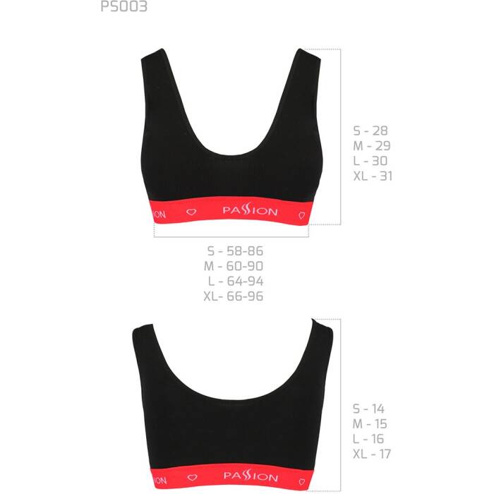 Спортивний топ на широких бретелях Passion PS003 TOP L, black