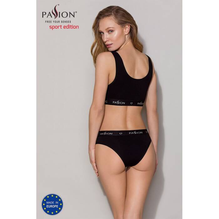 Трусики-сліпи з бавовни та еластаном Passion PS004 PANTIES S, black