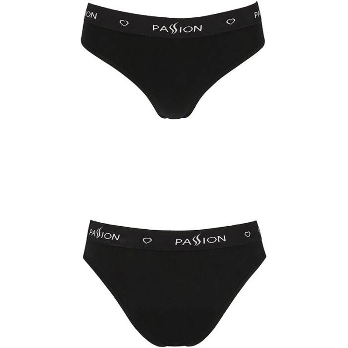 Трусики-сліпи з бавовни та еластаном Passion PS004 PANTIES S, black