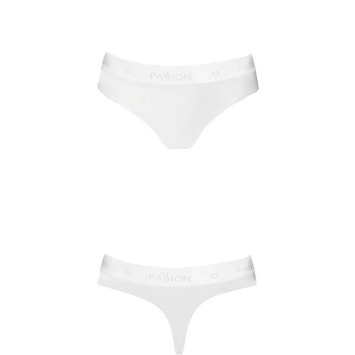 Трусики-бразиліана з бавовни Passion PS005 PANTIES L, white