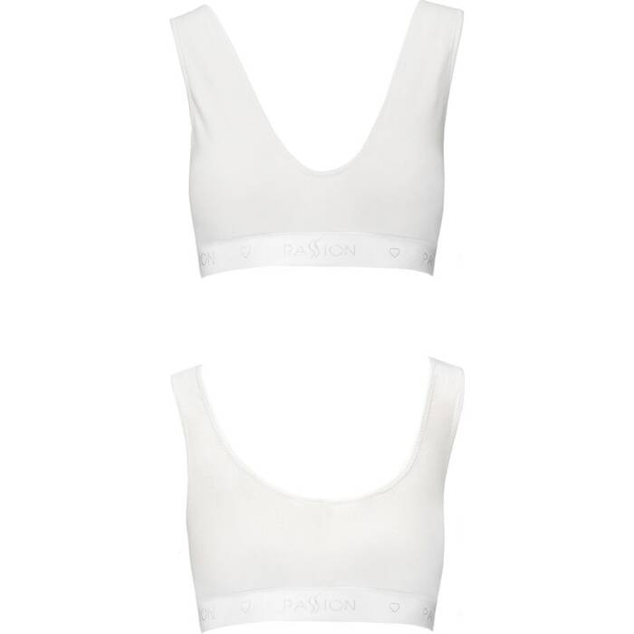 Спортивний топ з еластичної бавовни Passion PS005 TOP L, white