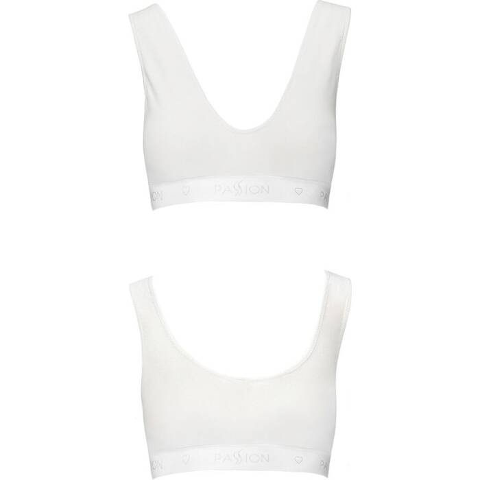 Спортивний топ з еластичної бавовни Passion PS005 TOP S, white