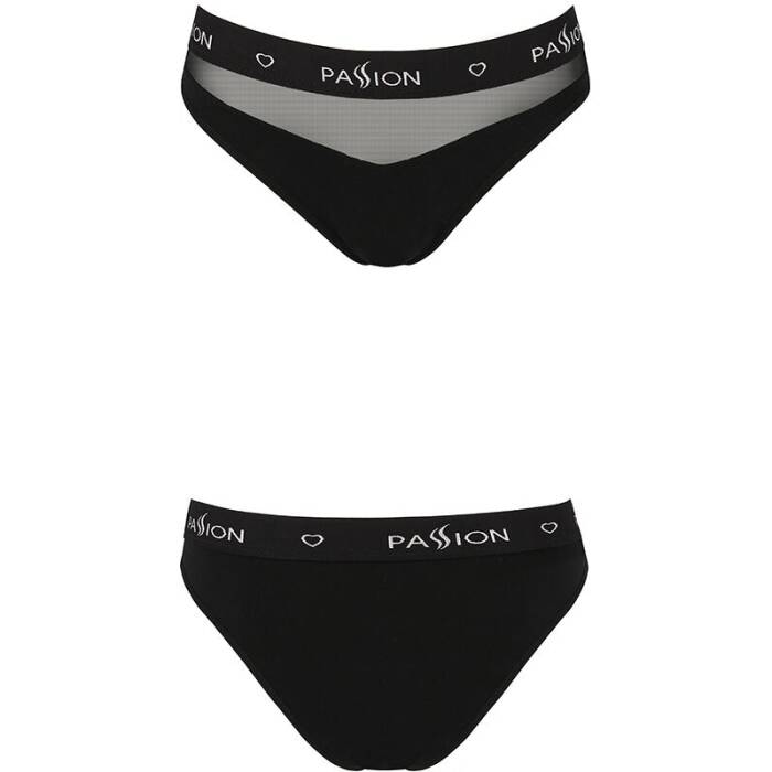 Трусики з прозорою вставкою Passion PS006 PANTIES L, black