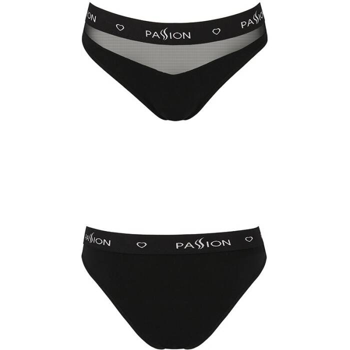 Трусики з прозорою вставкою Passion PS006 PANTIES M, black