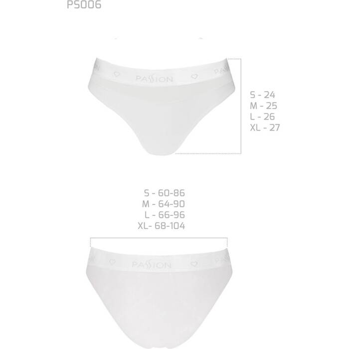 Трусики з прозорою вставкою Passion PS006 PANTIES L, white