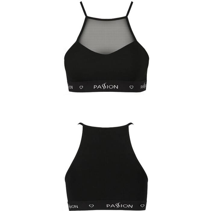 Спортивний топ з прозорою вставкою Passion PS006 TOP XL, black