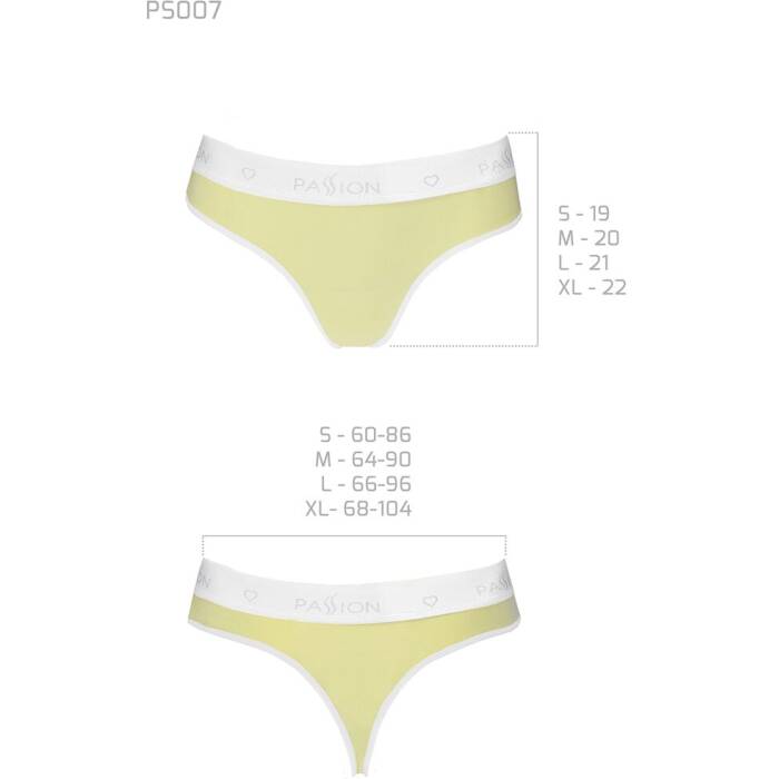 Спортивні трусики-стрінги Passion PS007 PANTIES L, yellow