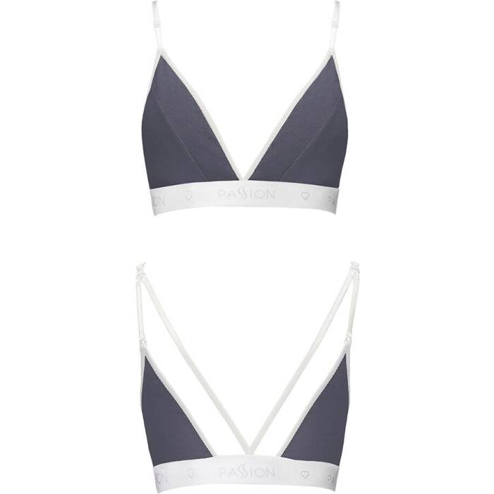 Спортивний топ з подвійними бретелями Passion PS007 TOP S, dark grey