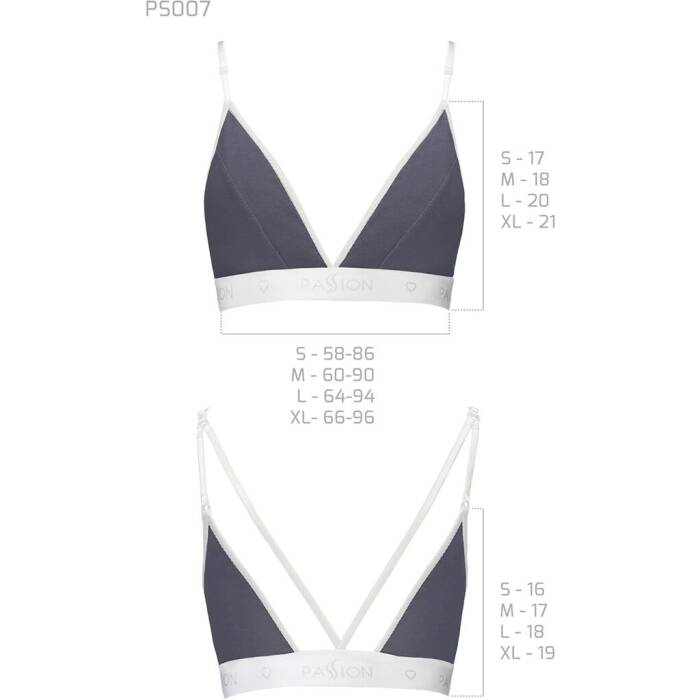 Спортивний топ з подвійними бретелями Passion PS007 TOP S, dark grey