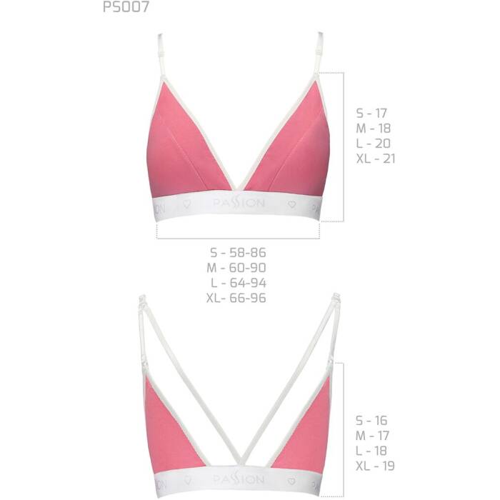 Спортивний топ з подвійними бретелями Passion PS007 TOP L, pink