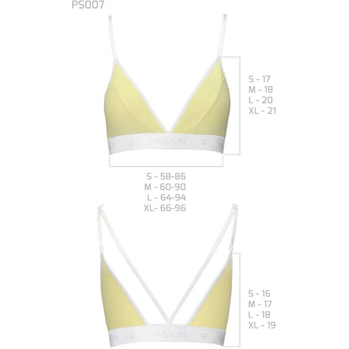 Спортивний топ з подвійними бретелями Passion PS007 TOP L, yellow