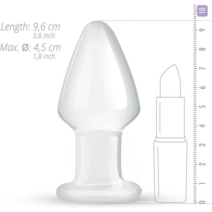 Скляна анальна пробка Gildo Glass Buttplug No. 25