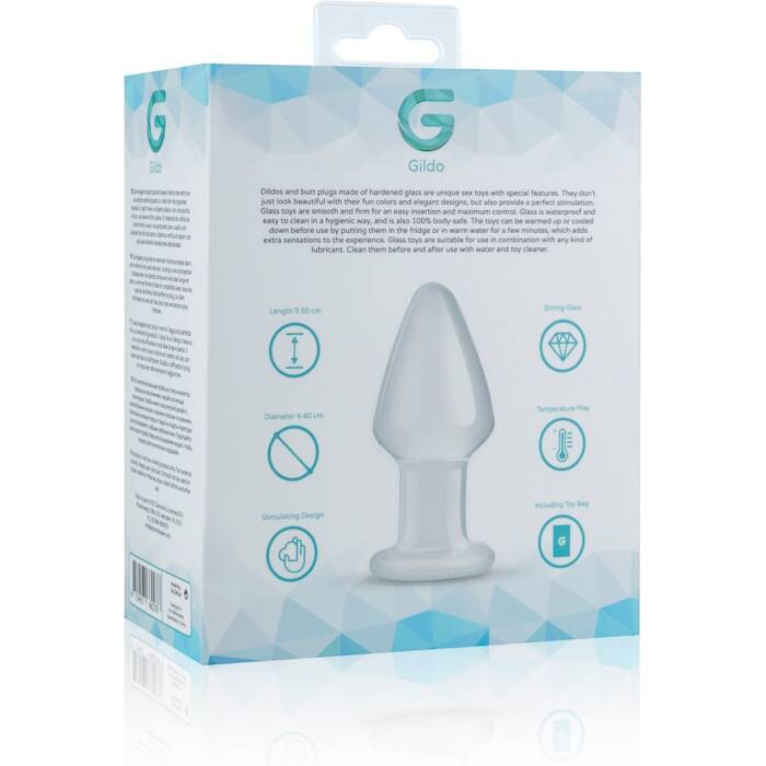 Скляна анальна пробка Gildo Glass Buttplug No. 25