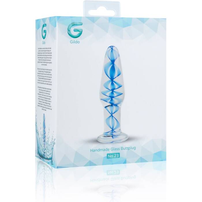 Скляна анальна пробка з внутрішньою спіраллю Gildo Glass Buttplug No. 23