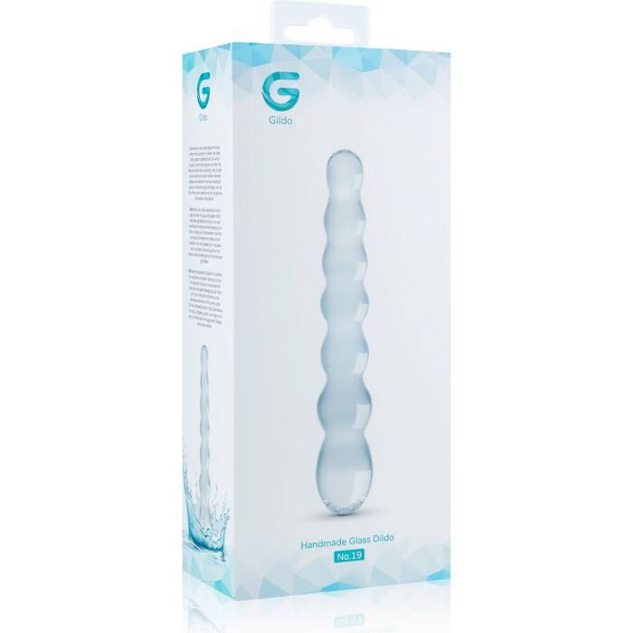 Скляний дилдо у вигляді намистин Gildo Glass Dildo No. 19
