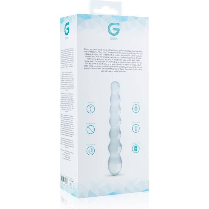 Скляний дилдо у вигляді намистин Gildo Glass Dildo No. 19