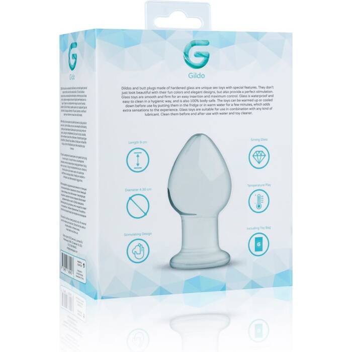 Скляна анальна пробка Gildo Glass Buttplug No. 26