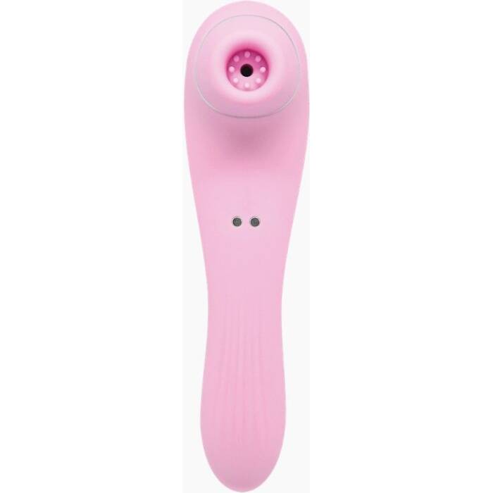 Вібратор і вакуумний стимулятор Alive Midnight Quiver Pink - іграшка 2 в 1