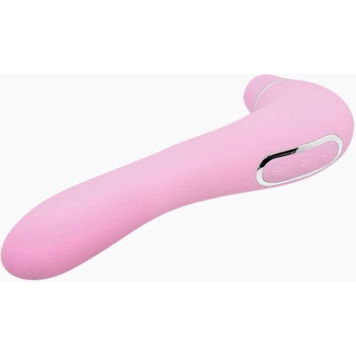 Вібратор і вакуумний стимулятор Alive Midnight Quiver Pink - іграшка 2 в 1
