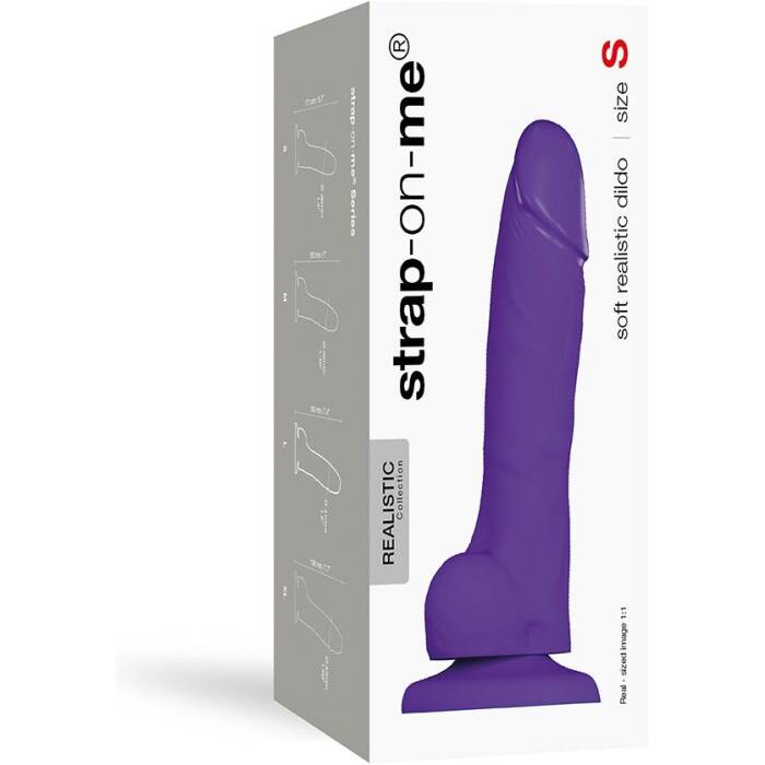 Реалістичний фалоімітатор Strap-On-Me SOFT REALISTIC DILDO Violet - Size S