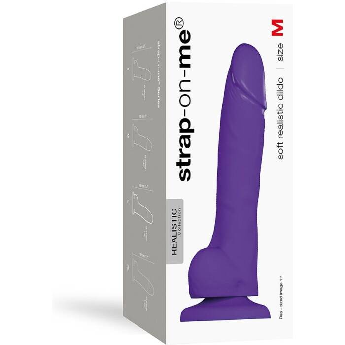 Реалістичний фалоімітатор Strap-On-Me SOFT REALISTIC DILDO Violet - Size M