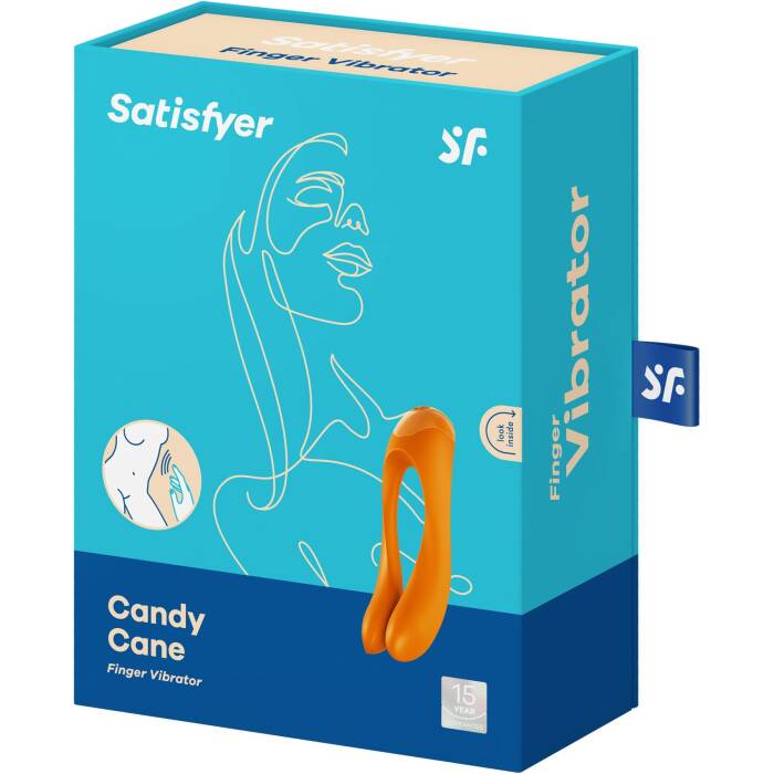 Вібратор на палець Satisfyer Candy Cane Orange