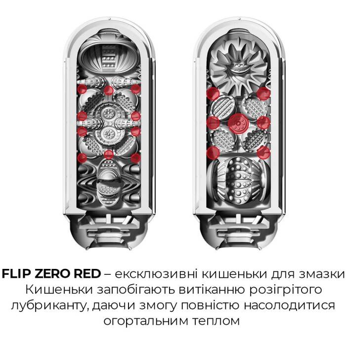 Набір мастурбатора із нагрівачем Tenga Flip Zero Red + Flip Warmer