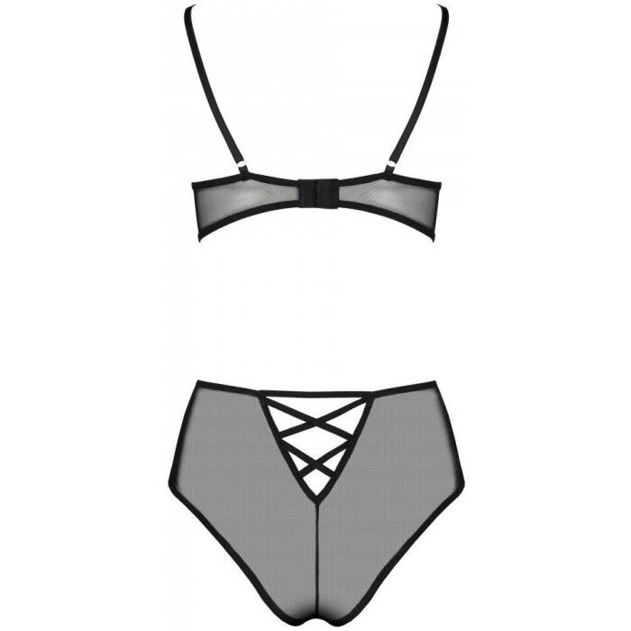 Еротичний комплект з малюнком Passion LOVELIA BIKINI S/M, black